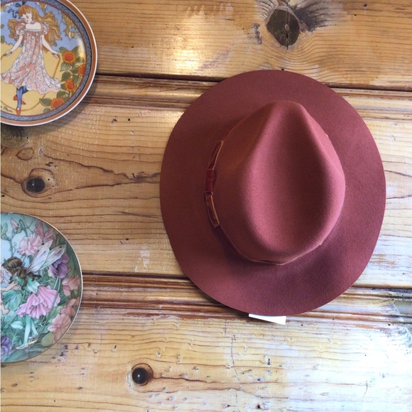 NEW.  ♥️Rare Wyeth rust wool velvet Panama hat - Picture 3 of 6